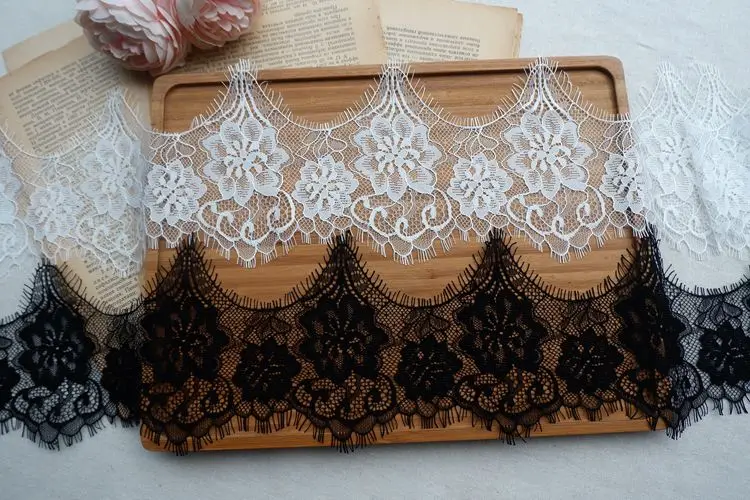 6 метров изысканных волнистых ресниц кружева DIY свадебная вуаль шить украшения