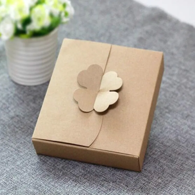 10 шт./лот Розничная крафт-бумага подарочная упаковка коробка подарок мыло ручной