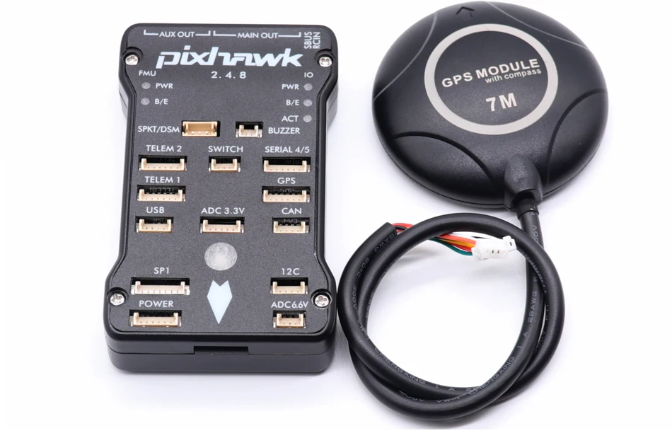 Pixhawk 2.4.8 PIX PX4 32 Bit автопилот Контроллер полета 7m gps 7M w/4G SD переключатель безопасности зуммер+ PPM+ IEC для радиоуправляемого дрона мультиротора