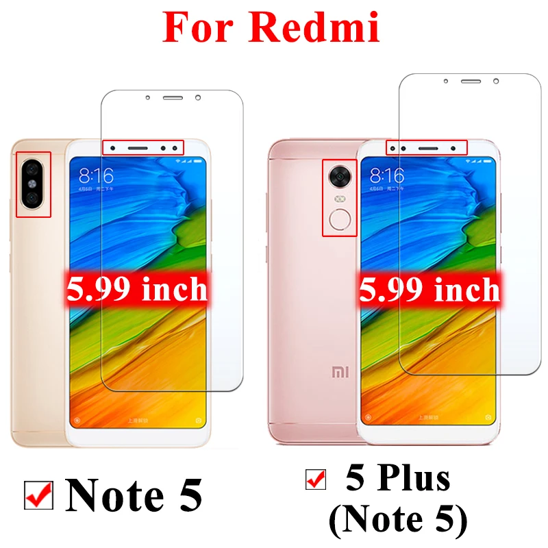 Защитное стекло для Redmi Note 5 Xiaomi Ksiomi Redmy Notes Plus Защитная пленка экрана Redme Note5