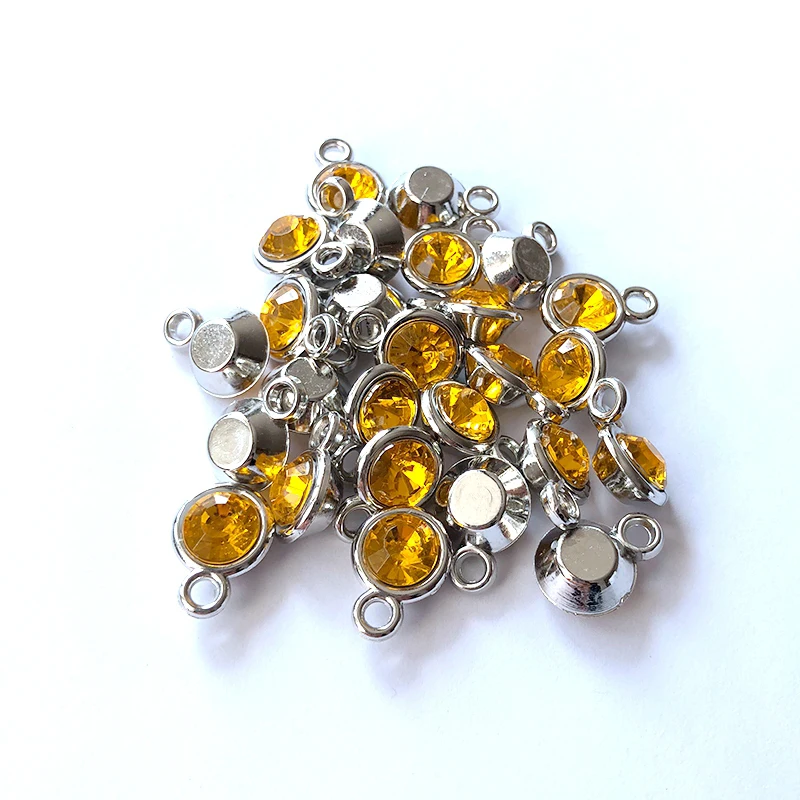 50 шт. подвески серебристого цвета с акриловыми бусинами 8 и 11 мм для изготовления