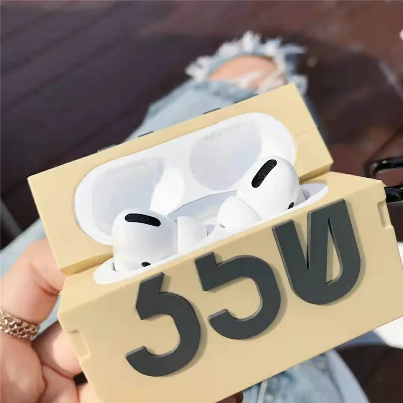 Street trend 350 Number For Apple Airpods pro Case 3D Silicone Bluetooth Earphone Protective Cover Air pods Pro 3 box | Электроника