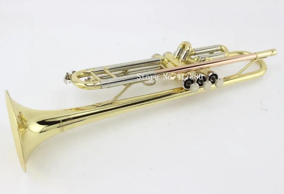 МАРЖУЭЙТ Bb Труба Высокого Качества B-бемоль Золотой Лак Пайпа Музыкальный Инструмент Игра с Мундштуком и Кейсом.