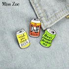 Эмалированная брошь в форме пивной банки, на заказ, с даффом, пивом, для сумок, одежды, значок желаю, чтобы вы были пивным, ТВ, ювелирное украшение, подарок для фанатов, друзей