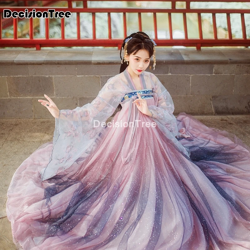 2021 traditional women tang ancient chinese costume beautiful dance hanfu princess dynasty flower dress |