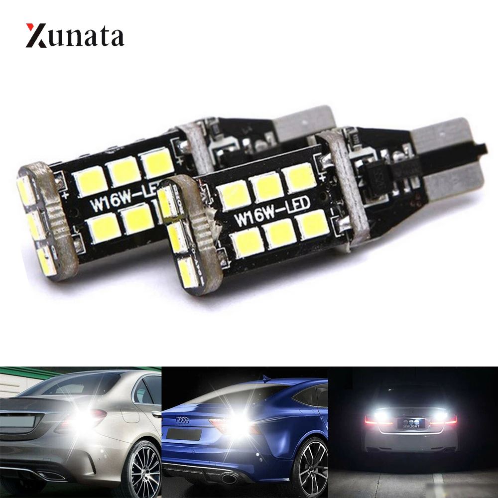 Светодиодный фонарь T15 W16W для автомобиля супер яркий 921 15 SMD 2835 12 Вт белый свет