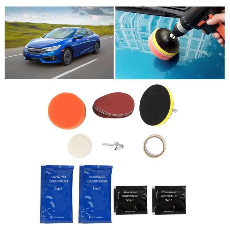 Автомобильный налобный фонарь комплект для осветления DIY Авто фара Объектив восстановление Очистительная паста Авто обслуживание автомобиля фара Объектив ремонт инструмент