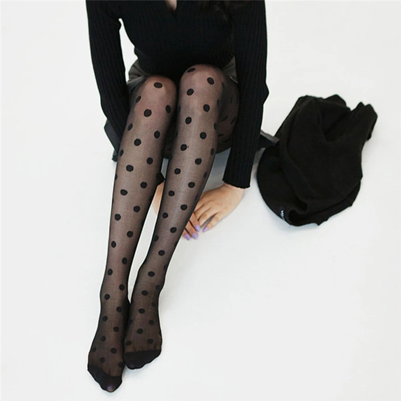 

Sexy Sheer Stockings Tight Female Stockings Women Stockings Black Dots And Other Pattern Whole Seamless