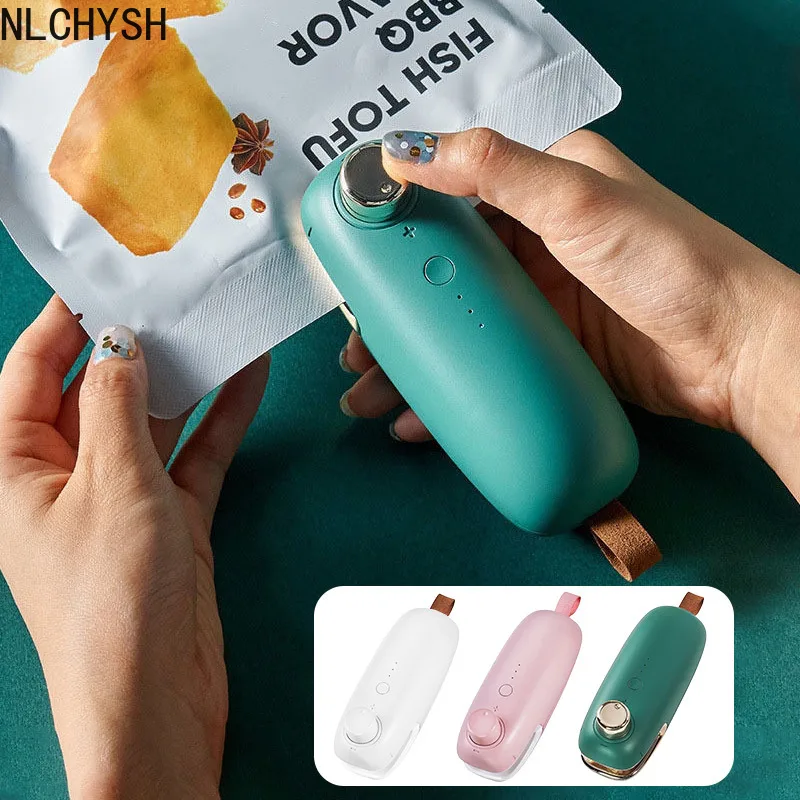 

USB Charging Vacuum Sealing Machine Portable Hand Pressure Mini Heating Plastic Packaging Food Sealing Device For Home Kitchen