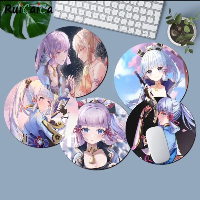 

Anime Genshin Impact Ayaka Kamisato Cute Unique Desktop Pad Game Lockedge Mousepad gaming Mousepad Rug For PC Laptop Notebook