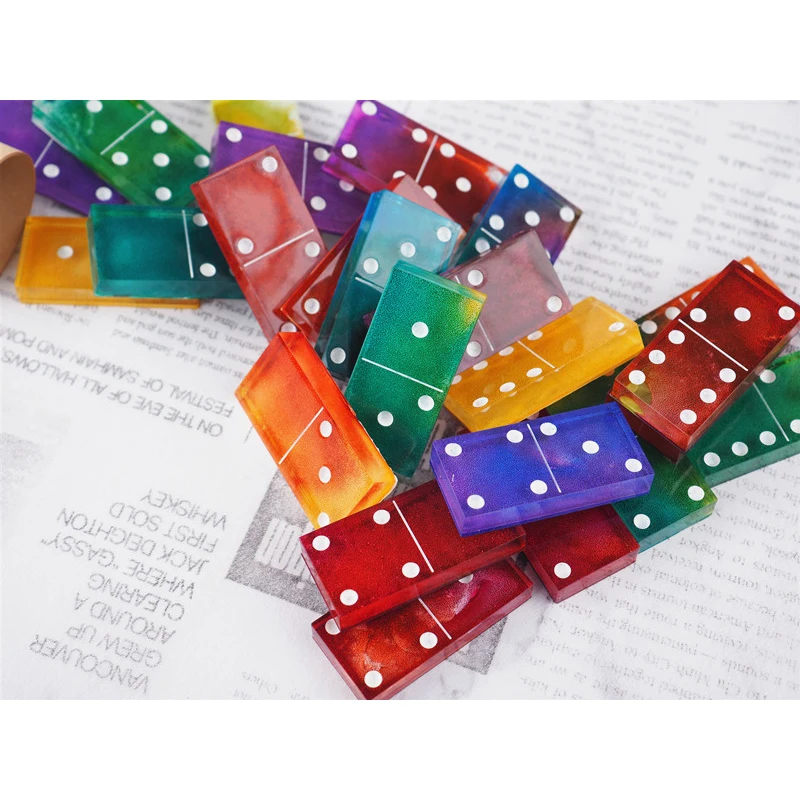 Домино DIY кристальная эпоксидная смола форма домино бытовая творческая личность