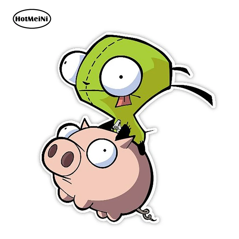 HotMeiNi 13 см X 12 Invader Zim GIR наклейка для стайлинга автомобиля Веселые виниловые