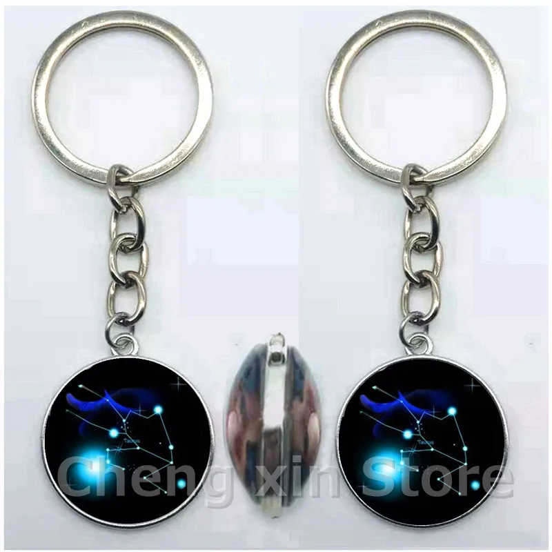 Брелок с 12 созвездиями двусторонний кулоном в виде знака зодиака ювелирное