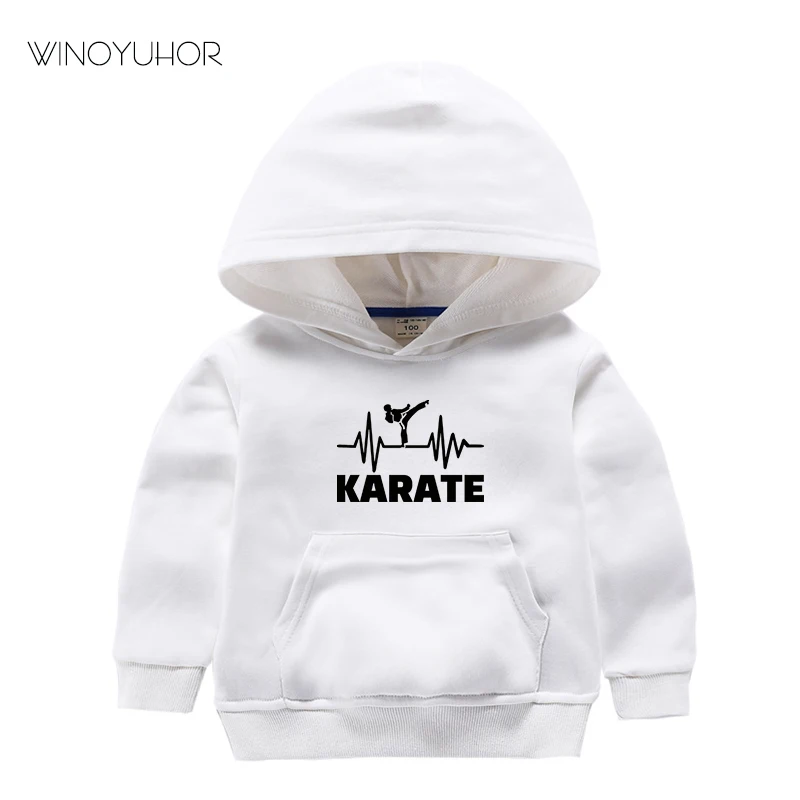 Sudaderas con estampado de latido de coraz&oacute;n de Karate para ni&ntilde;os, jers&eacute;is de manga larga, Tops de beb&eacute;, ropa de calle de Hip-Hop, Oto&ntilde;o e Invierno-1