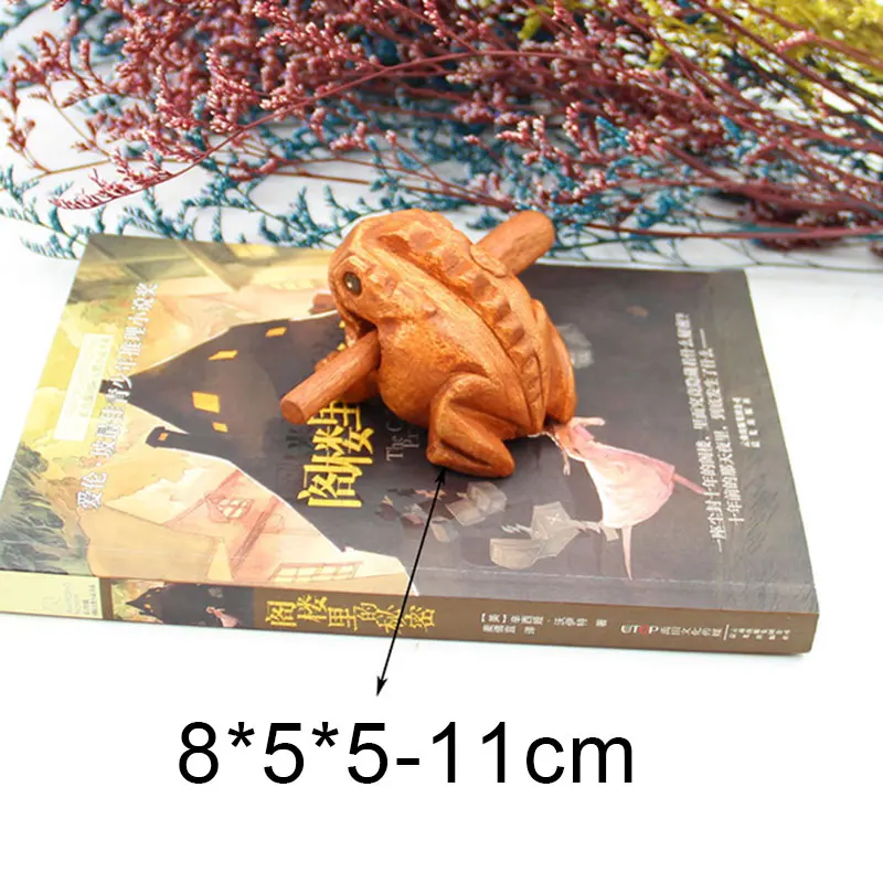 Новые перкуссионные инструменты Guiro Rasp Wooden Frog со скребком из Таиланда деревянная