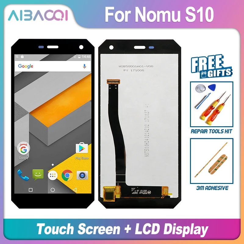 Новый сенсорный экран AiBaoQi + ЖК дисплей в сборе замена для телефона Nomu S10/S30/S30 Mini/