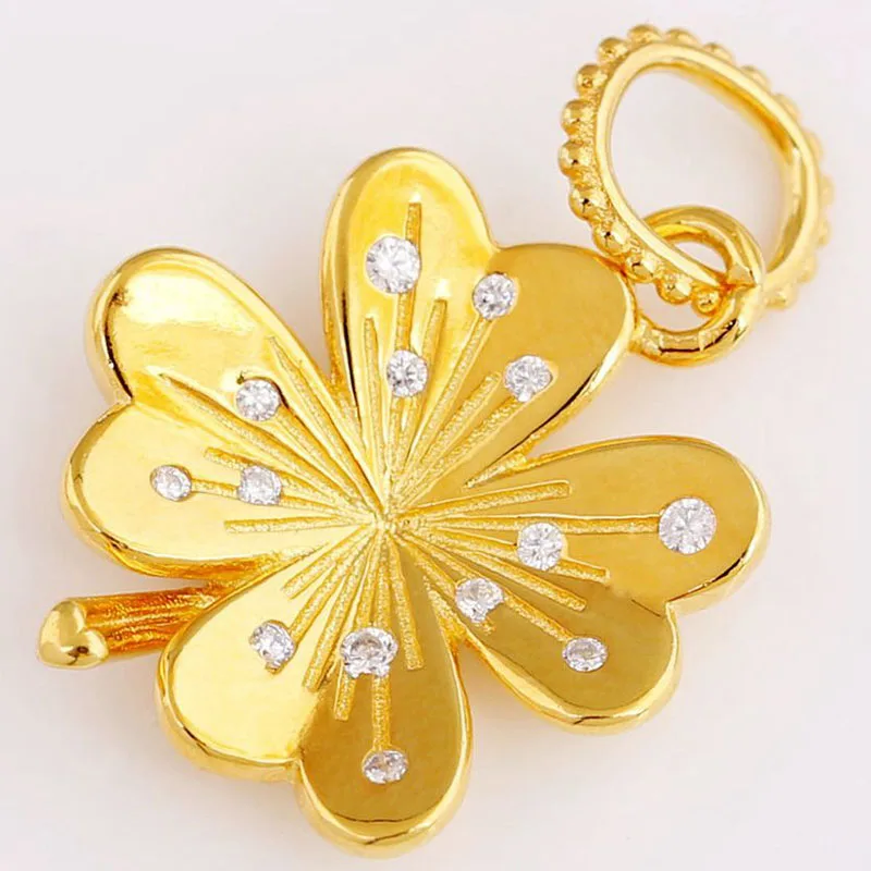 

Original 925 Sterling Silver Charm Creative Lucky Clover Pendant Fit Pandora Women Bracelet & Necklace Diy Jewelry