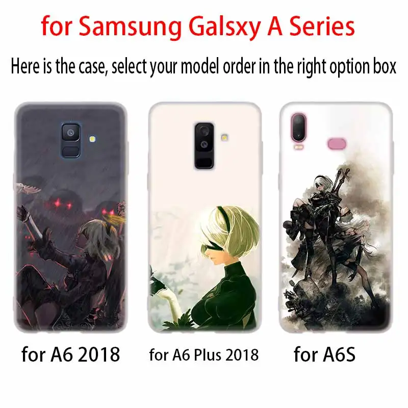 YoRHa nier Silicone Case For Samsung A52 A32 A12 A72 A42 A21S 5G A3 A5 A6 A7 A8 Plus 2018 Cover | Мобильные телефоны и