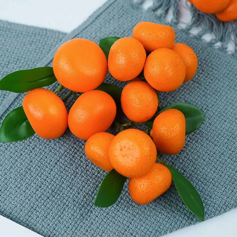 

Decorations Orange Fake Lifelike Shatang Oranges Fruit Artificial Fruits Foam 9pcs High Quality Diameter 3.7cm Dried Flowers