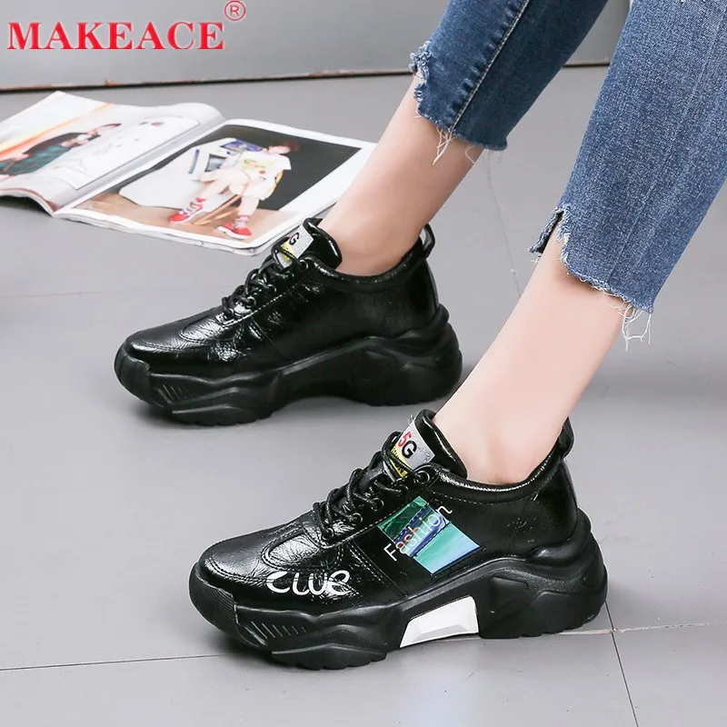

Ladies Sports Shoes 2021 Soft-soled Vulcanized Shoes Outdoor Casual Womens Single Shoes Platform Shoes Comfortable Running Shoes
