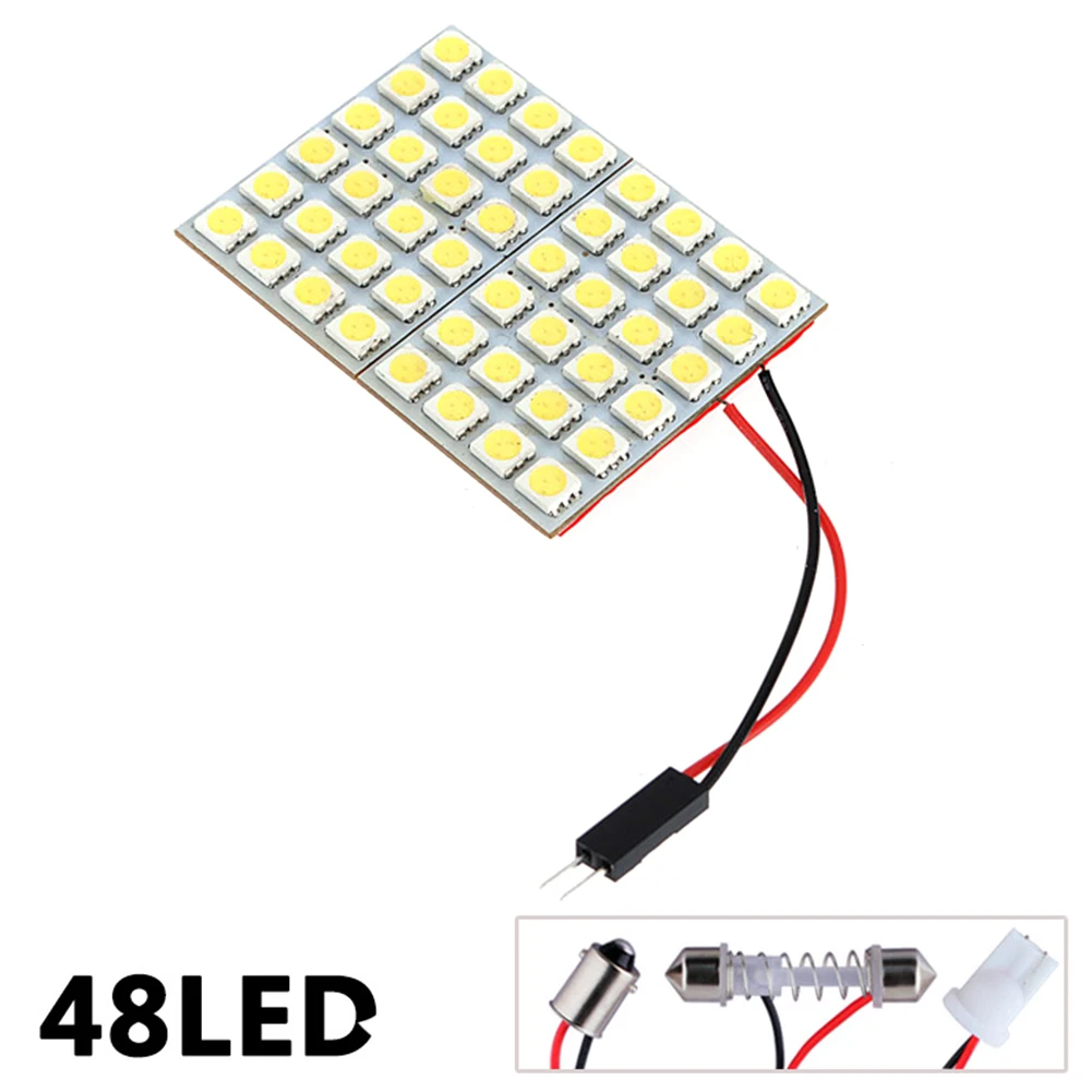 48 SMD 5050 Панель яркий светодиодный панель 12 В W5W festoon купол лампочка лампа освещение
