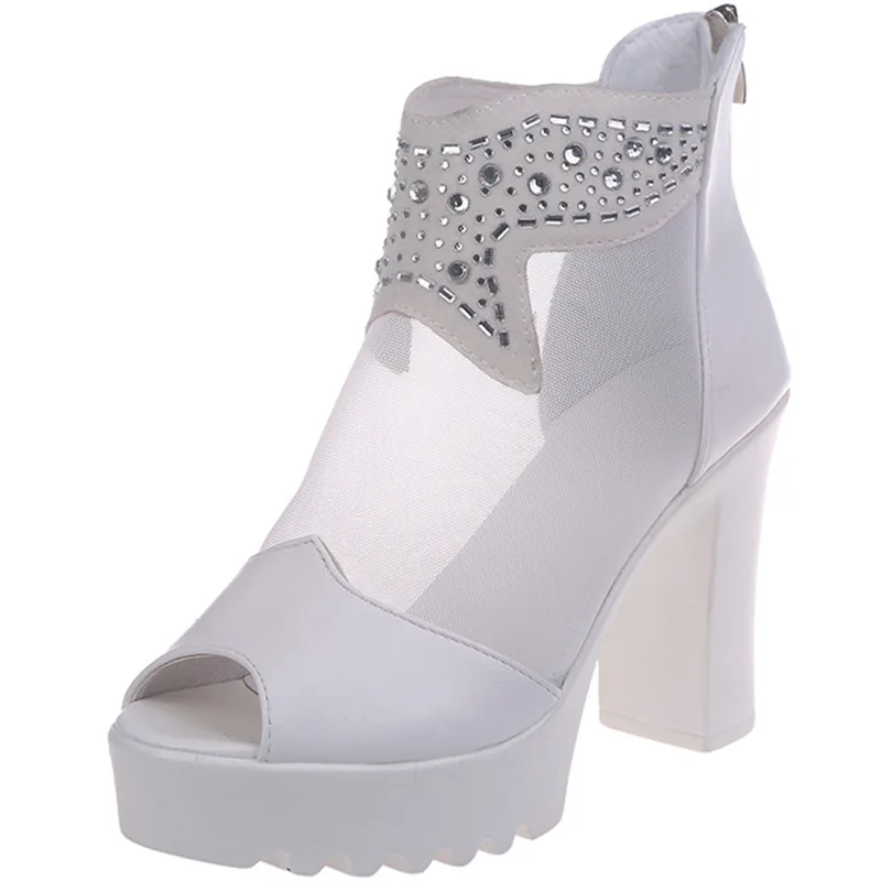 

Beige Heeled Sandals Fashion Womens Shoes 2021 Open Toe Black Rhinestone Luxury Comfort Summer New High Gladiator Girls Spring