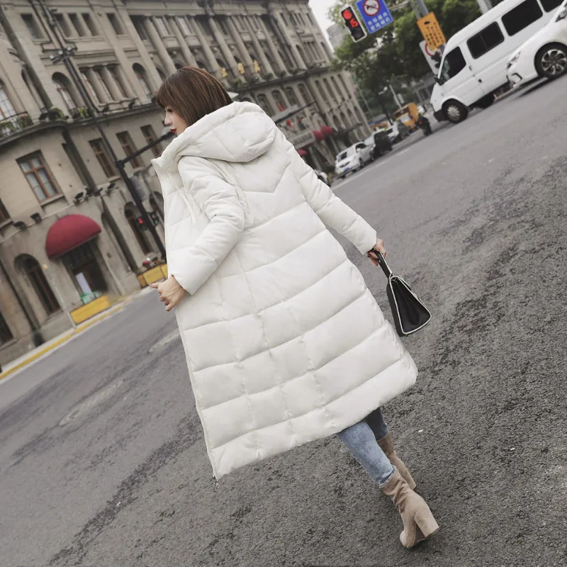 SWREDMI Thick Warm Female Jacket Winter Coat Women Plus Size M- 5XL 6XL Parka Hooded Winter Jacket Below Knee Length Warm Coat