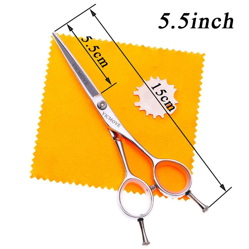1 pcs VICMOVE 5," /6" ножницы для волос Профессиональные Парикмахерские ножницы набор резка+ истончение профессиональные барберские ножницы серебро и черный - Цвет: 1 pcs