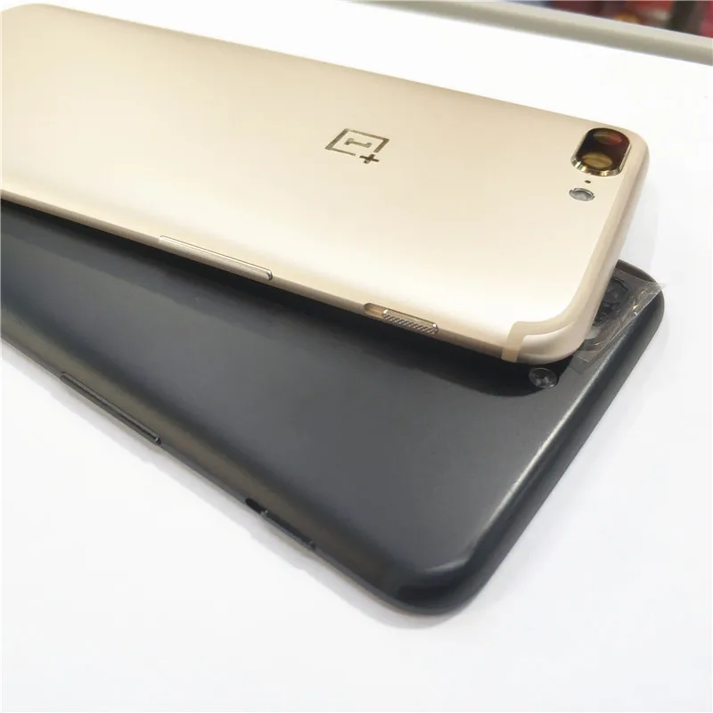 Cubierta de bater&iacute;a de Metal Original para Oneplus 5 A5000, carcasa trasera con lente de c&aacute;mara + bandeja de tarjeta SIM + botones laterales-2