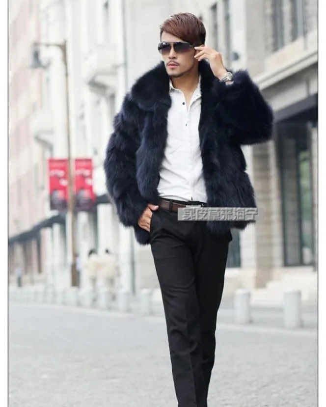 

2020 New Men's Mink-like Fur Coat In Autumn Winter Mink Fur Coat Men Faux Leather Jacket Men Plus Size 5XL