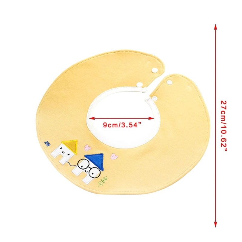 

J60B 360 Rotate Baby Bibs Bandana Scarf Saliva Towel Soft Cotton Burp Cloth Bib