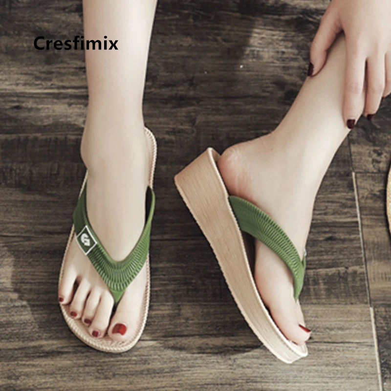 

Marlisasa Women Fashion Sweet High Quality Anti Skid Flip Flops Ladies Casual Comfort Spring & Summer Green Flip Flops H5829b