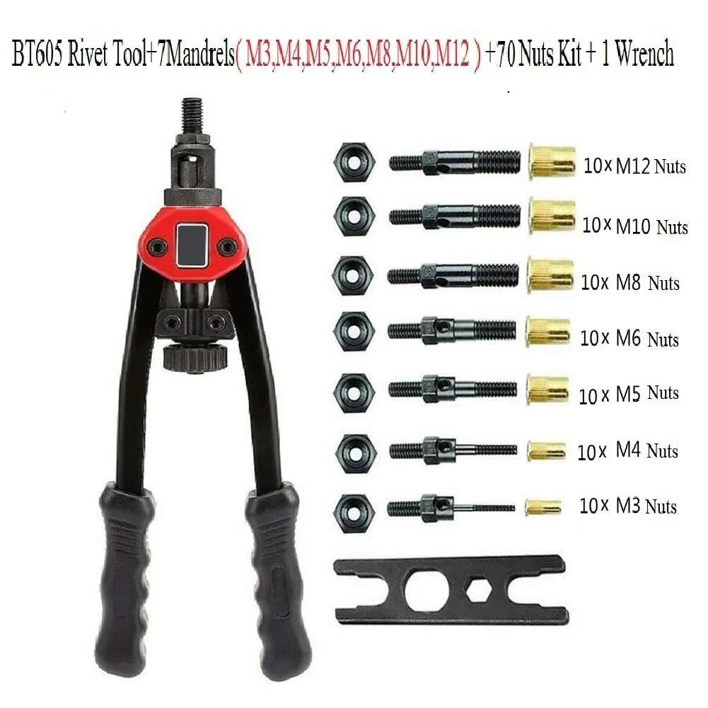 

Professional Nut Tool Dual-hand Nut Tool M3- M12 Mandrels Repair Premium