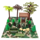 Конструктор блокировочный городской военный MOC, коробка оружия, трава, строительные блоки, игрушки для детей, совместимы с блокировкой города, детали сделай сам, подарки