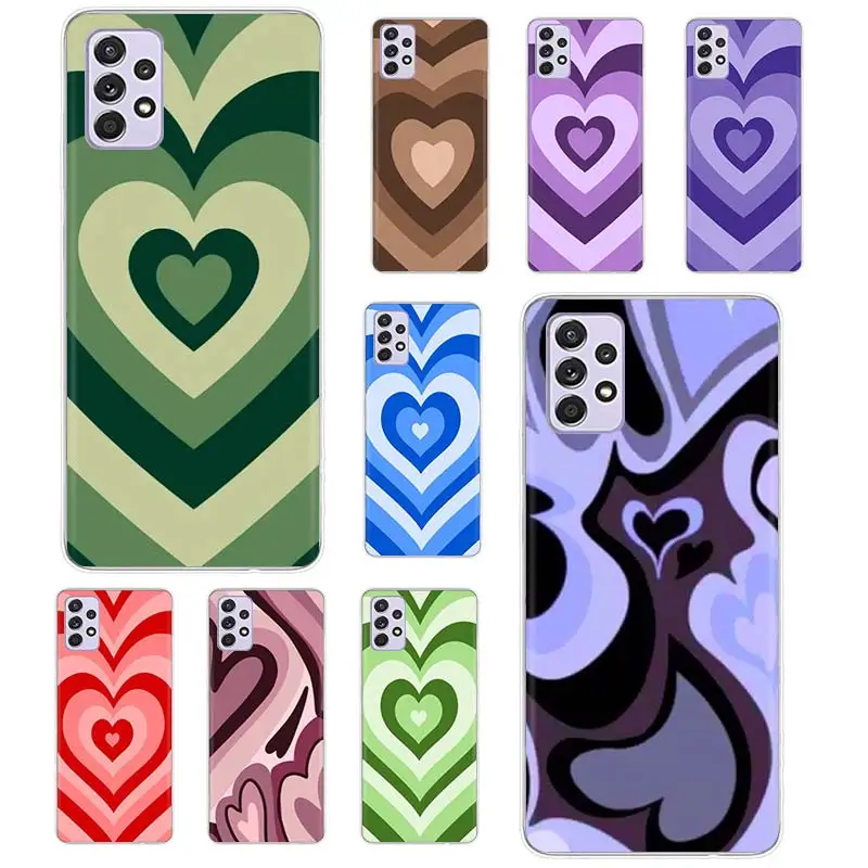 

Heart Circle Case Coque For Samsung Galaxy A52 A51 A71 A50 A12 A22 A32 A42 A72 A70 A21S A41 A40 A30 A20 A10 A11 Cover Funda Capa