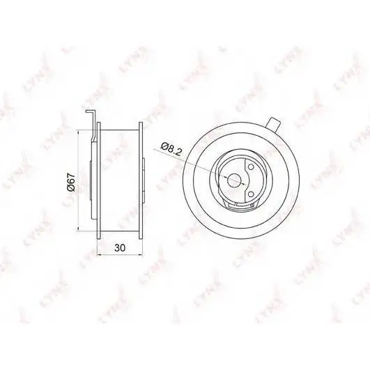 Натяжной ролик ГРМ AUDI 80 1.9D 91 94 / A4 95 00 A6 VW Caddy II 04 LYNXauto PB 1003|Маховики эластичные муфты и запчасти| |