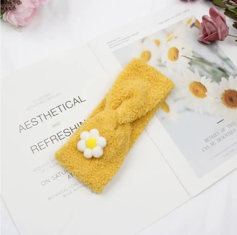 

Coral Fleece Bows Headbands Baby Bunny Headband Big Knotted Bows Headband Headwear Baby Winter Headband30pcs/lot