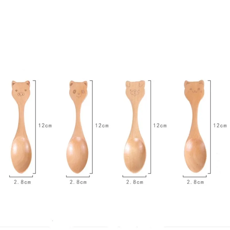 Детская деревянная мультяшная столовая посуда ложка Вилка Нож для еды