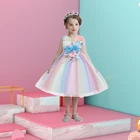 Праздничное платье для девочек элегантное платье принцессы для девочек; Свадебное платье с цветочной аппликацией; Платье на выпускной, От 4 до 10 лет дети церемонии платья для девочек Vestidos