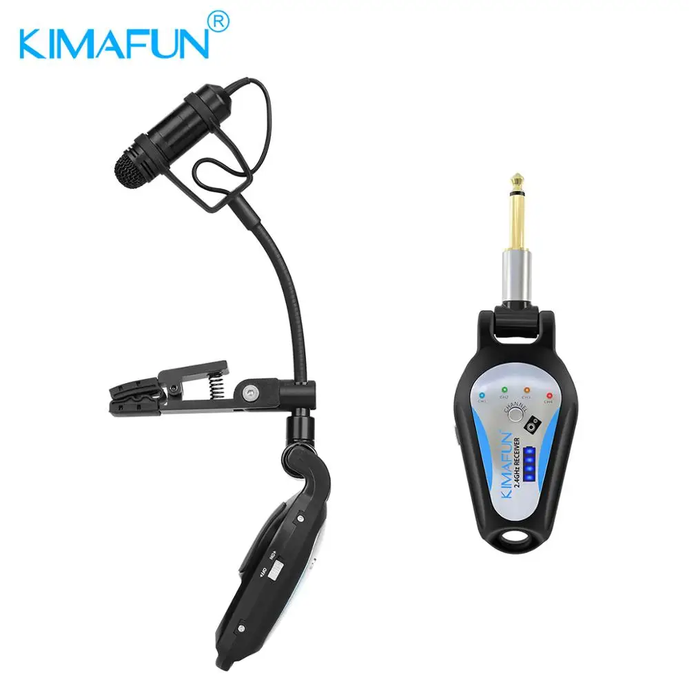 KIMAFUN KM CX306 3 Профессиональный 2 4G инструмент беспроводной микрофон для саксофона