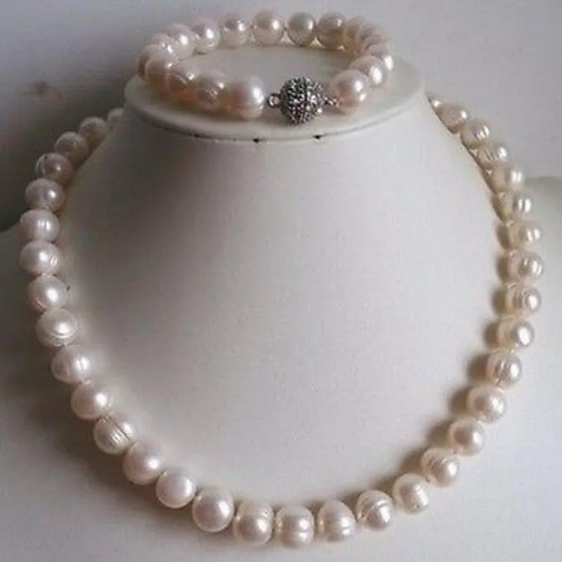 

9-10mm Perlenkette und Armband Set