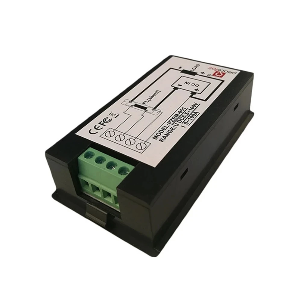 PZEM 051 DC Цифровой Амперметр Вольтметр 6 5 100V 4 IN1 ЖК дисплей мотоцикл Напряжение ток