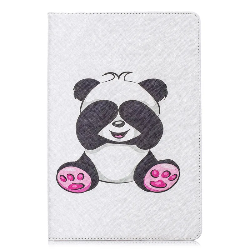 panda Чехол для samsung Galaxy Tab A 10,1 SM-T515 T510, умный окрашенный кожаный чехол для планшета, Fundas для samsung Tab A 10,1+ ручка - Цвет: panda