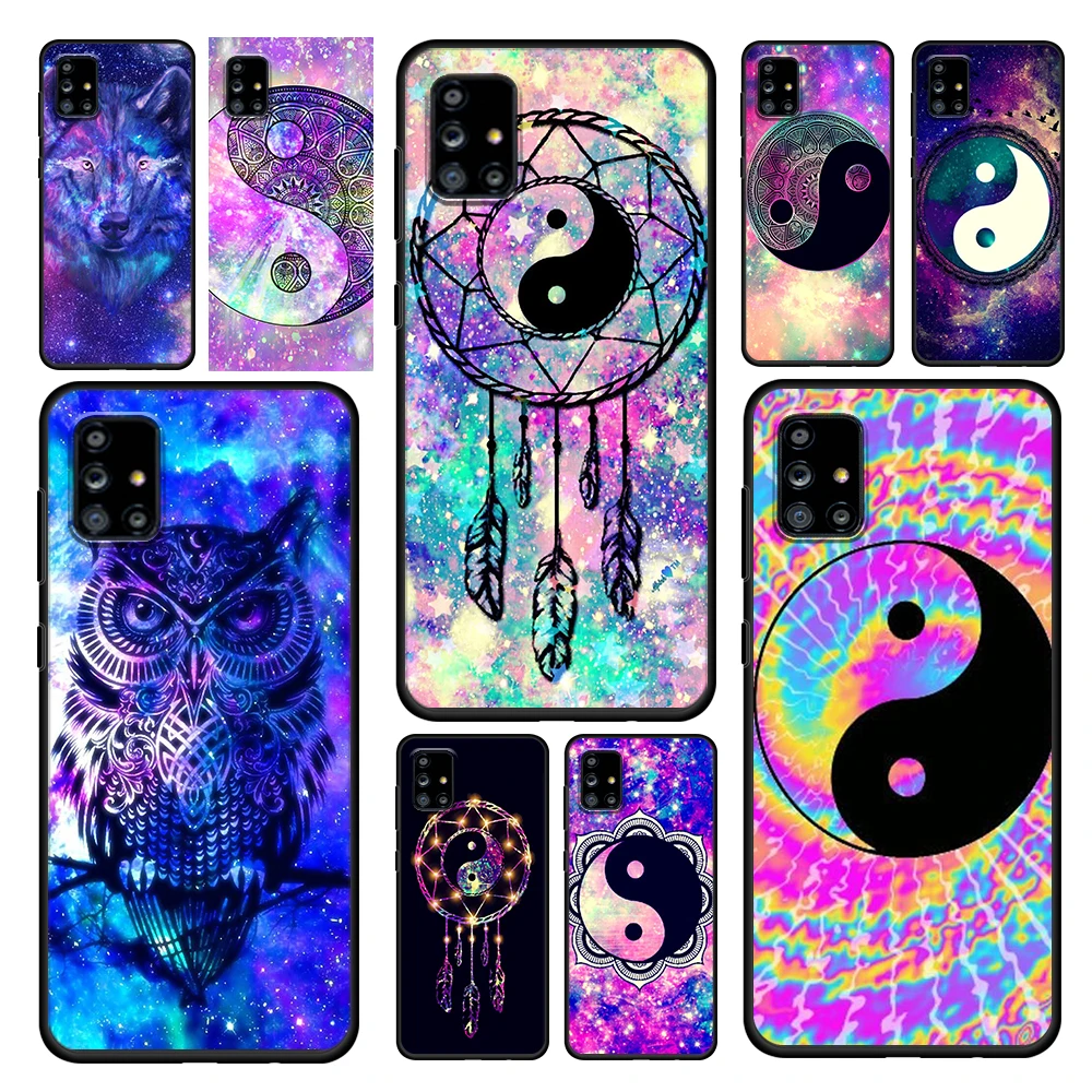

Tai Chi Wind Chimes For Samsung Galaxy A72 A52 A71 A51 A42 A02S A91 A81 A41 A31 A21 A01 Soft Black Phone Case Cover