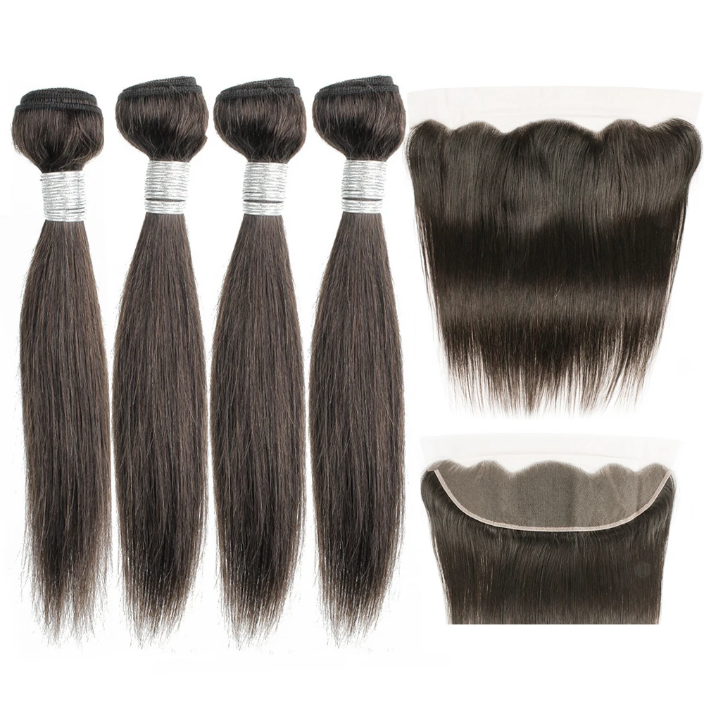 MOGUL HAIR 50 г/шт. 4/6 пряди ков с 4x13 фронтальной сеткой 10 16 дюймов натуральный цвет