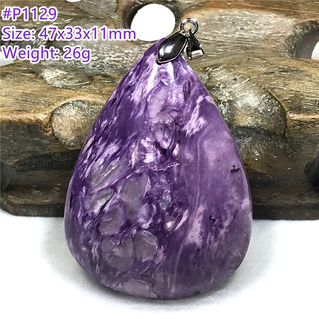 Подлинные натуральные фиолетовые подвески с кристаллом хароит ювелирные