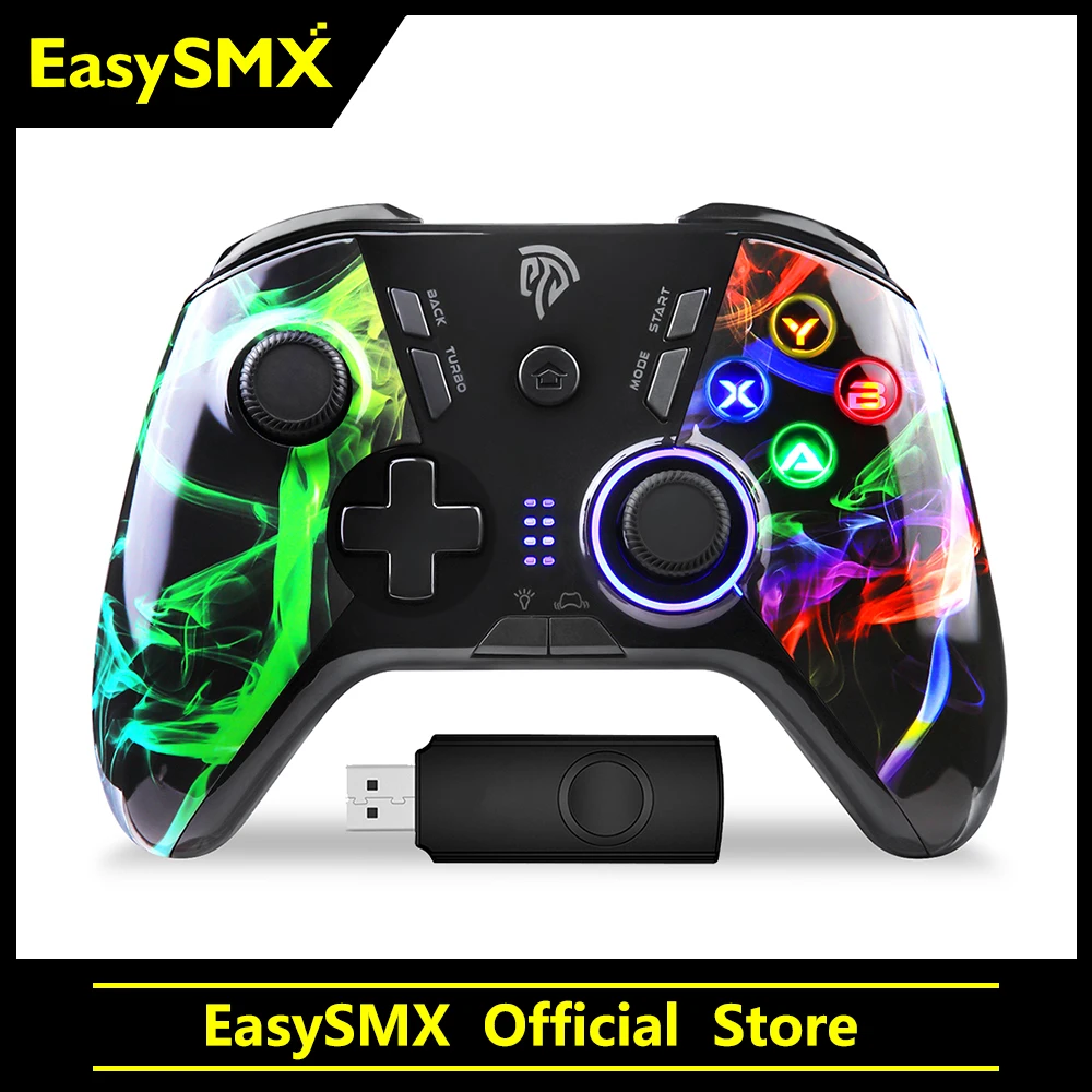 

EasySMX ESM-9110 Wireless Gamepad PC Controller for Xiaomi Android TV/TV Box PS3 Phone Joystick Turbo Vibration Control