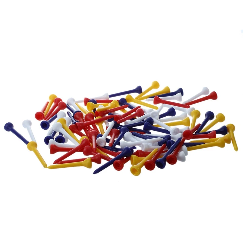 

100pcs 49mm color mixed plastic Golf Tees
