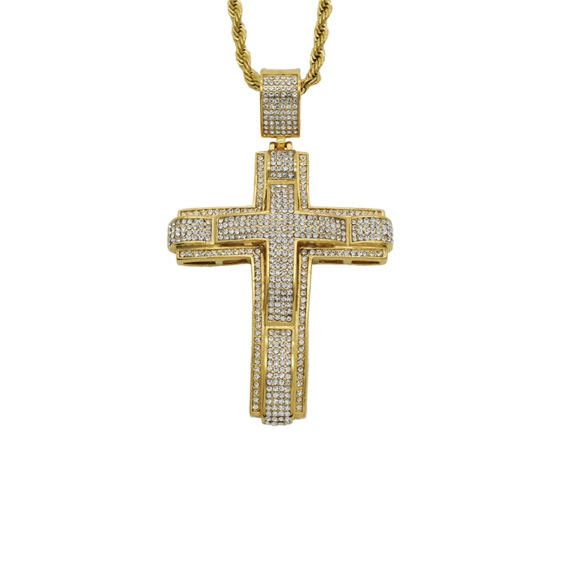

2021 Luxury Designs Multi Layers Cross Pendants Fashion 316l Stainless Steel Chain Necklaces Women Girls Charm Jewelry Gifts