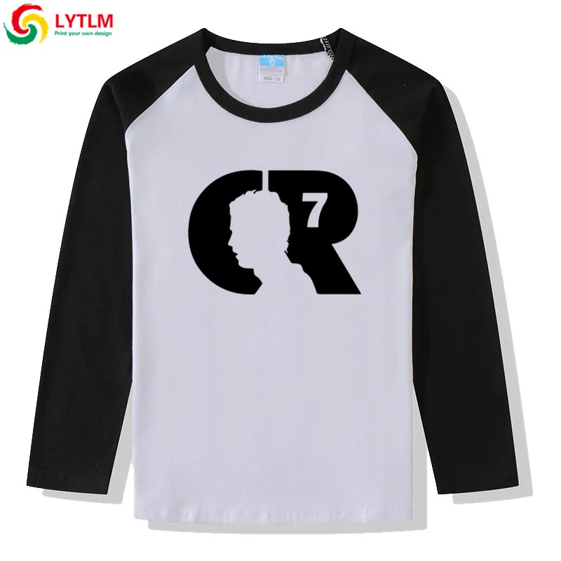 LYTLM Cristiano Ronaldo/Одежда для мальчиков Осенняя футболка с длинными рукавами Детская рубашка для мальчиков CR7 брендовые хлопковые топы для мальчиков, Roupa Menina, зима